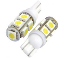 Лампа 12V габарит без цоколя 2шт 9 SMD зелен