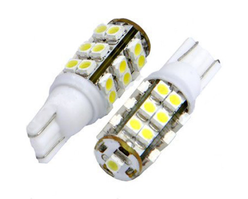 Лампа 12V габарит без цоколя 2шт 25 SMD зелен